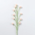Handmade crochet pink berry flower spray with eleven buds for home floral decor - Nude