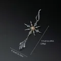 Colgante de copo de nieve acrílico transparente con perlas y cristales navideños - 17cm x 9,5cm / Colgante de Perla de Copo de Nieve 17cm