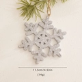 Flocon de neige argenté pailleté 11,5cm pour décoration de sapin de Noël chic - Flocon Argent Champagne