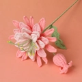 Handgemaakt gehaakt roze bloemboeket voor huisdecoratie en originele cadeaus - Epiphyllum Tak - Roze