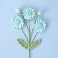 Handmade crochet daisy bouquet in gradient blue tones for home vase decoration - Daisy Bouquet / Blue