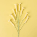 Handmade crochet white lily of the valley flower bouquet for romantic gifts - Cyrtanthus Flower / Yellow