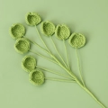 Handmade crochet green leaf branch plant ornament with round gradient knitted leaves - Apple Eucalyptus Leaf / Green