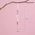 Pendaglio a ghiacciolo in cristallo acrilico rosa per albero di Natale con nastro da 19 cm - Acrilico Rosa Stile 1(25-YKL)