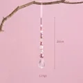 Ciondolo in cristallo acrilico rosa con perle bianche per decorazioni dell'albero di Natale - Acrilico Rosa Stile 3(25-YKL)
