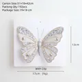 Clip a farfalla glitterata in rete argento per decorazioni per alberi e ghirlande di Natale - Piccola farfalla d'argento