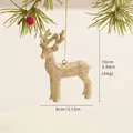 Sparkling champagne gold reindeer Christmas ornament with glitter finish and gold string - Champagne Reindeer