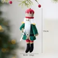 Soldato Schiaccianoci in velluto decorazione per albero di Natale, peluche rosso verde 19cm - Soldato Verde