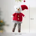Niedliches weißes Plüschbären-Weihnachtsmotiv im roten Mantel und festlichem Hut - Stil A Weißer Bär