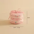 Addobbo natalizio a forma di macaron rosa in feltro con fiocco e paillettes - Macarons