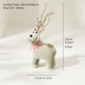 Decorazione renna di Natale in velluto rosa e verde con glitter dorati e altezza di 25 cm - Squisito Ornamento di Renna (LJX-119)