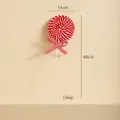 Plush lollipop Christmas tree ornament with red and white knit spiral and festive bow - Lollipop (057)