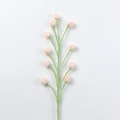 Handmade crochet flower branch with ten soft pink tulip buds for home decoration - Berry Branch / Nude