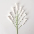Handmade white crochet lavender flower bouquet with green stems for home decor - Cyrtanthus Flower / White