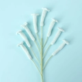 Handmade crochet light blue lavender flower spray with eight small woven flower heads - Cyrtanthus Flower / Blue