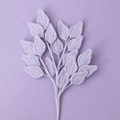 Handmade crochet lavender leaf branch with delicate knitted texture for floral gifts - Nine Star Leaf / Purple