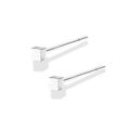 Detailed macro view of S999 sterling silver cube stud earrings with matte brushed finish - Silver