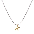 Collana minimalista con perline in argento S925 e un ciondolo a forma di cane palloncino - Collana Con Pendente Cane Palloncino (Placcato Oro) / Oro