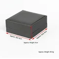 Square black jewelry gift box for bracelets featuring fine textures and 9x9x4cm dimensions - Brushed PU Leather Jewelry Box - Black