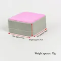 Pink and grey velvet jewelry box for bracelets, dimensions 9x9x4cm weighing 75g - Pink Velvet Jewelry Box