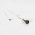 Rookkwarts pendel met zilveren ketting en gefacetteerde edelsteen hanger voor divinatie - Rookkwarts