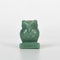 Figurine de chouette en pierre d'aventurine verte sculptée pour décoration d'intérieur - Aventurine Verte