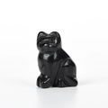 Figurine chat en obsidienne noire polie, ornement en cristal naturel de 1,5 pouce - Obsidienne