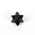 Polished black obsidian Merkaba star crystal for energy healing and home decoration - Obsidian