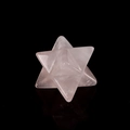 Estrella Merkaba de cuarzo rosa natural con facetas geométricas y energía sanadora - 2cm / Cuarzo rosa