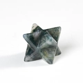 Estrella de Merkabah de ágata musgo natural para decoración espiritual del hogar - 1.3cm / Ágata musgo