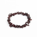Natural garnet crystal irregular stone bracelet handmade for women on white background - Garnet