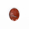 Oval red jasper worry stone with natural mineral textures and polished finish - Red Jasper