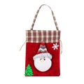 Bolsa de regalo de Navidad en fieltro rojo con Papá Noel 3D y árbol decorativo - Papá Noel / Rojo