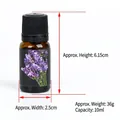Lavender essential oil in a 10ml amber glass bottle with a black screw cap - Lavender Essential Oil