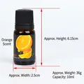 10ml orange essential oil in brown glass bottle with detailed dimensions and size guide - Orange Essential Oil