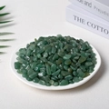 Natural polished green aventurine crystal stones presented in a minimalist white tray - Green Aventurine / Medium Grain