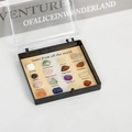Scatola display nera con 15 pietre di cristallo minerale naturale e etichette in inglese - 16 Varietà Versione Inglese