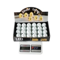 Macro shot of a 24-piece LED ghost lamp set in black display box on a digital scale - 24-Piece Set (Assorted Color Box)