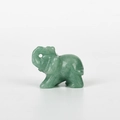 Green Aventurine stone elephant figurine with an uplifted trunk for home decoration - Green Aventurine (Small)
