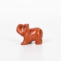 Polished 1.5 inch red jasper elephant figurine with natural stone texture for decor - Red Jasper (Small)