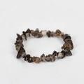 Handmade smoky quartz beaded bracelet featuring natural irregular tumbled stones - Smoky Quartz