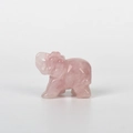 Elefante in quarzo rosa naturale lucido decorazione animale in pietra preziosa - Quarzo Rosa (Piccolo)