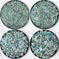 Natural light blue amazonite chips in four sizes from 3mm to 12mm for home decoration - Amazonite
