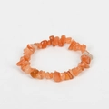 Handmade orange sunstone natural crystal irregular stone bead elastic bracelet - Red Aventurine