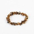 Handmade tiger eye crystal chip bracelet with natural golden-brown irregular stone beads - Tiger's Eye