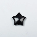 Polished black star-shaped natural crystal stone accessory for DIY and home decor - Star - Obsidian