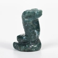 Figurine serpent en agate mousse avec motifs verts pour décoration de bureau - Agate mousse / 40mm