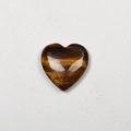 Polished tiger eye natural stone in heart shape with golden brown silk luster finish - Heart-Tiger's Eye