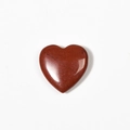 Polished heart-shaped red jasper stone with natural texture and vibrant brick red finish - Heart-Red Jasper