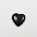 Polished black obsidian heart stone with smooth glossy finish for DIY crystal healing - Heart-Black Obsidian